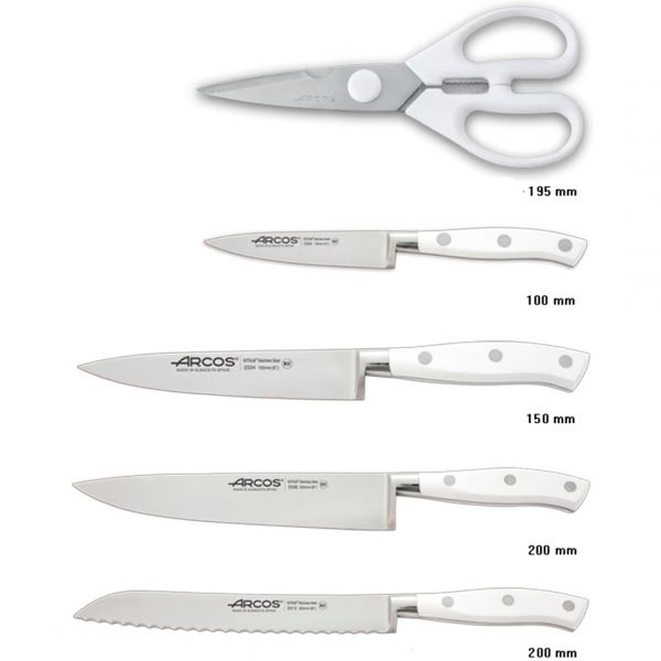 235024 Набір ножів із 5 предметів серія "Riviera WHITE"