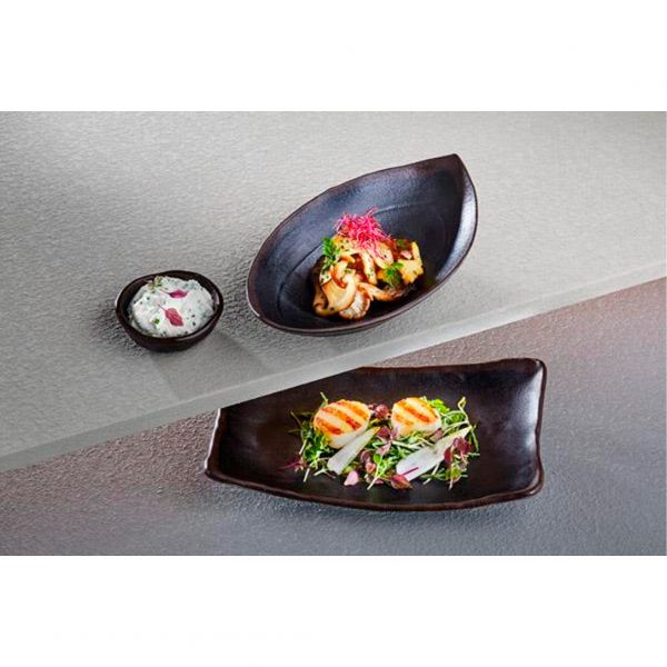 84100 Салатник меламіновий коричневий 25,5х14 см, h 5,5 см