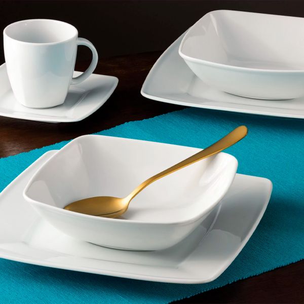 2827 Тарілка квадратна глибока 27 см, 500 мл,  серія "Victoria-hotel"