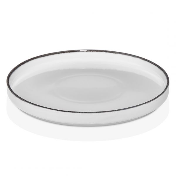 HL-BLA-23-RD Тарілка кругла з бортом 90° 23 см, декор "Black", серія "Helix"