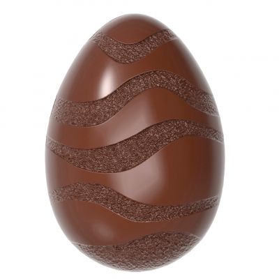 12090 CW Форма для шоколаду "Яйце з хвилястим візерунком" 33х23 мм h 12 мм, 3х8 шт./6 г