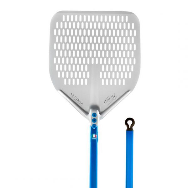 A-32RF/150 Лопата для піци прямокутна перфорована ал. 33x33 см, ручка з ал. 150 см, повний розмір 18