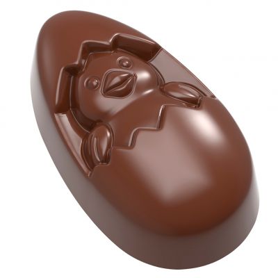 12190 CW Модуль для шоколада "Курча в яйці" 59х34х20 мм, 3х4,28 г