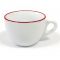 35199 Чашка cappuccino large 260 мл Pennellessa Red rims серія "Verona Millecolori"