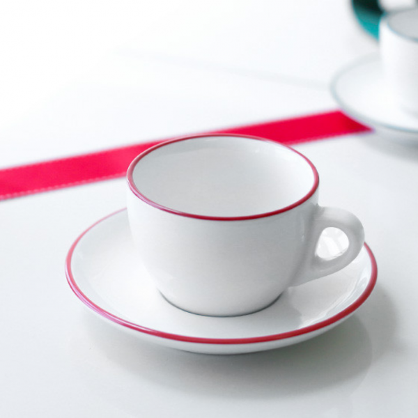 43525 Чашка cappuccino 180 мл Pennellessa Red rims серія "Verona Millecolori"