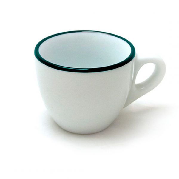 38190 Чашка espresso 75 мл Pennellessa Green rims серія "Verona Millecolori"