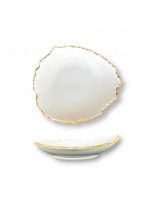 Блюдо трикутне серія Oazis, White+Walnut 33х31 см Блюдо трикутне серія Oazis, White+Walnut 33х31 см