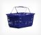 Кошик покупця пластиковий з металевими ручками, 30 літрів, синій