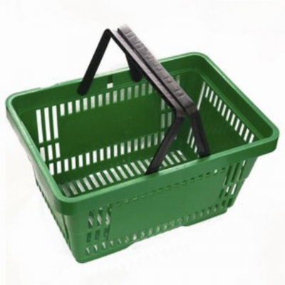 Кошик покупця з посиленими ручками, 20 літрів зелений