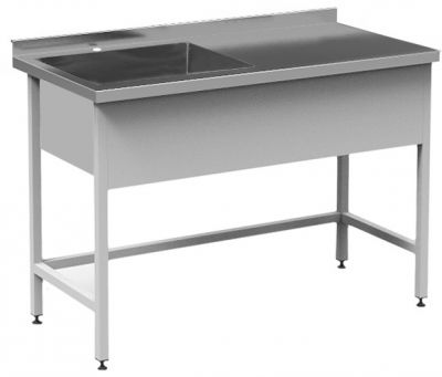 Стіл-мийка виробнича  1000*600*850мм ліва