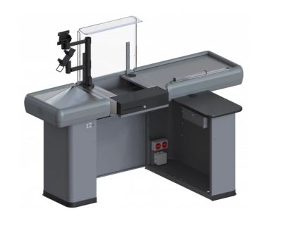 Касовий бокс MINI MODERN EXPO з вузьким накопичувачем, L-1800 W-990 H-855 Касовий бокс MINI MODERN EXPO з вузьким накопичувачем, L-1800 W-990 H-855