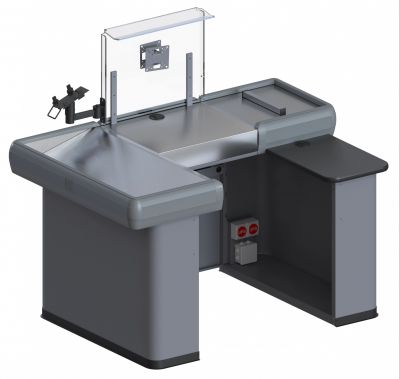 Касовий бокс MINI MODERN EXPO з широким накопичувачем, L-1800 W-990 H-855 Касовий бокс MINI MODERN EXPO з широким накопичувачем, L-1800 W-990 H-855