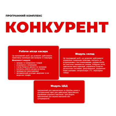 ПК Конкурент для роздрібної та оптової торгівлі