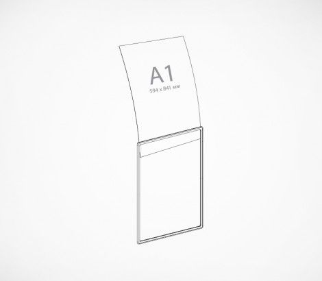 Пластикова рамка формату А1 прозора