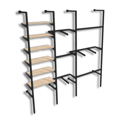 Пристінний модуль для одягу з прихованою перфорацією