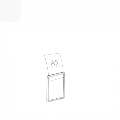 Пластикова рамка формату А5 прозора