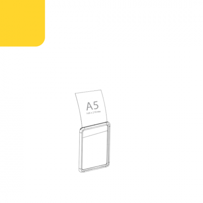 Пластикова рамка формату А5 жовта