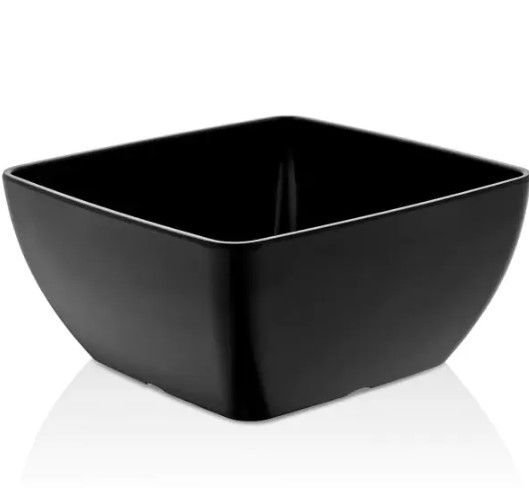 Салатник меламіновий чорний 25x25 см, h-12 см, 4,5 л