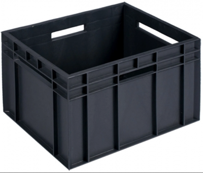 Пластиковий ящик суцільний 433х347х283мм чорний