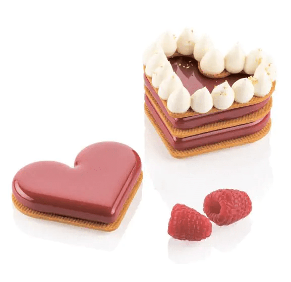 Силіконова форма для десертів LEVEL HEARTS 35 мл Silikomart