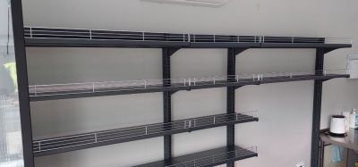 Стелаж пристінний без задніх стінок