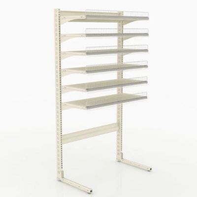 Стелаж без задніх стінок на 6 полиць