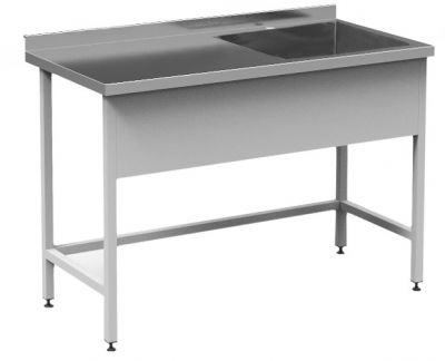 Стіл-мийка виробнича 1200*600*850 мм права