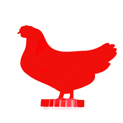 Крейдяна табличка А7 «Курка" червона Крейдяна табличка А7 «Курка" червона