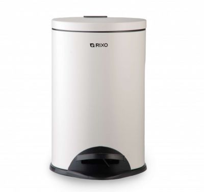 Відро для сміття з педаллю Rixo Solido PB112W біле матове 12 л Відро для сміття з педаллю Rixo Solido PB112W біле матове 12 л